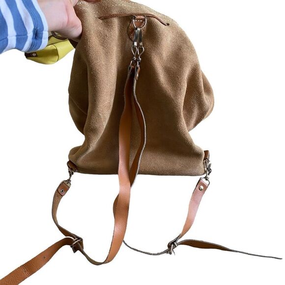 EUC Handmade Mexican Leather and Suede Knapsack - Picture 7 of 10